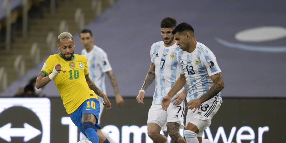 Brasil x Argentina pela final da Copa América 2021