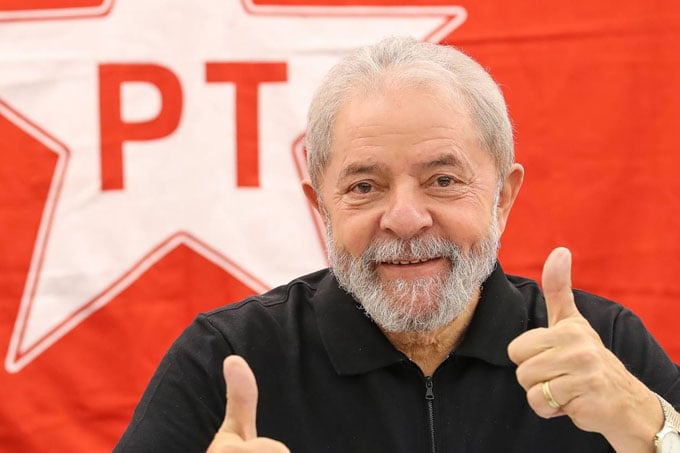 Luiz Inácio Lula da Silva aparece em primeiro lugar na pesquida da CNT. Crédito: PT.